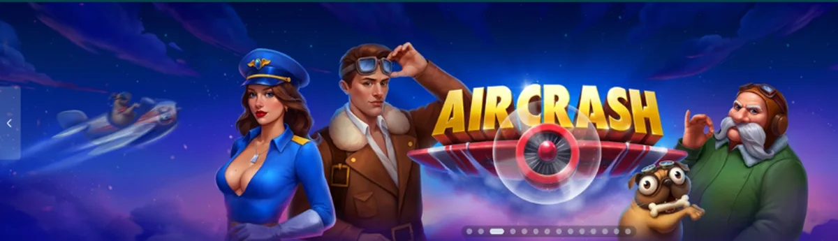 Banner de Air Crash en la sección 22Games de 22bet