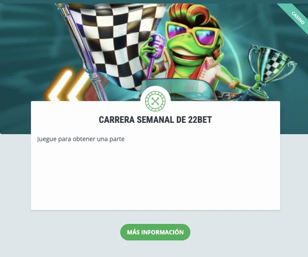 Carrera semanal en 22bet